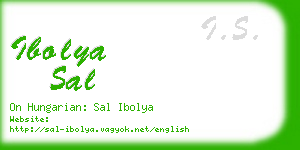 ibolya sal business card